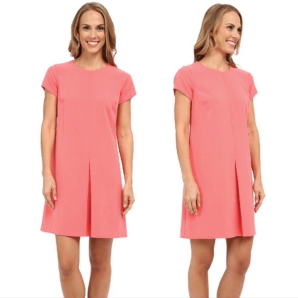 Vince Camuto Coral/Pink Dress with Central Pleat